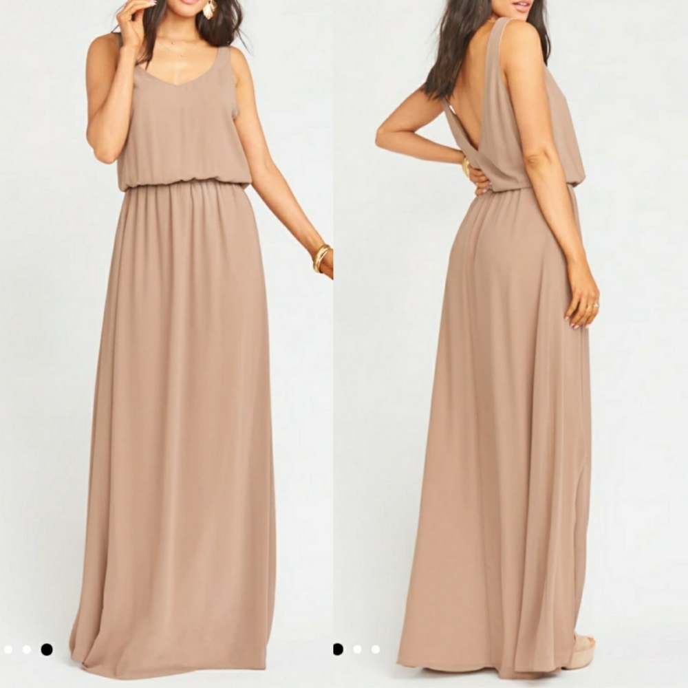 SMYM - Kendall Maxi Bridesmaid Dress in Dune-Large